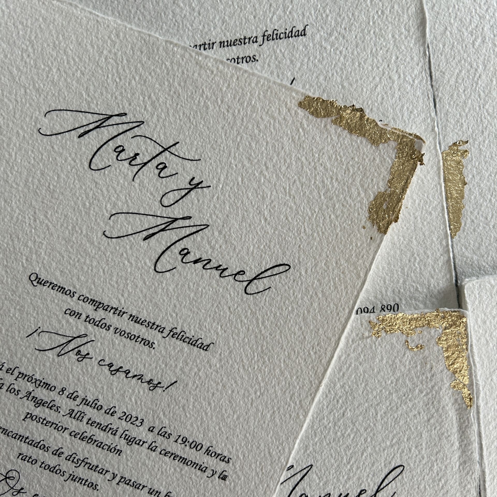 Invitaciones hechas a mano